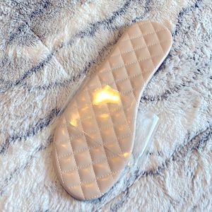 Nude slides - clear strap NWT never opened